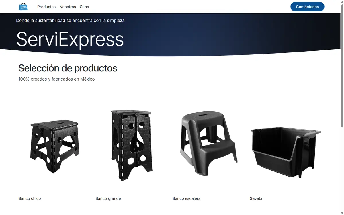 Portada del sitio de ServiExpress